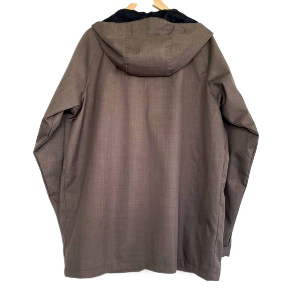 Analog Cargo Windbreaker Jacket Men's Gussets Pocket Military Green Hooded L - Picture 3 of 8